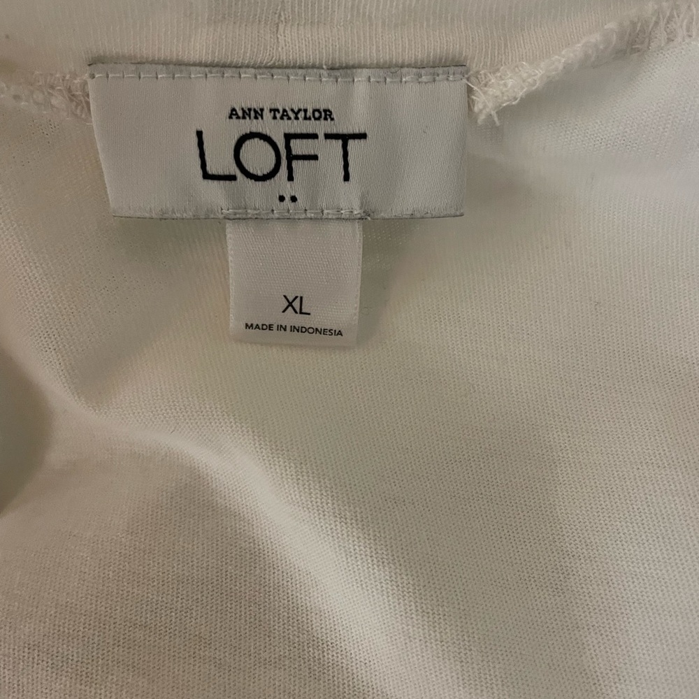 LOFT cardigan lot of 2. 100% cotton, black and white cardigan. Womens XL. - Picture 4 of 5